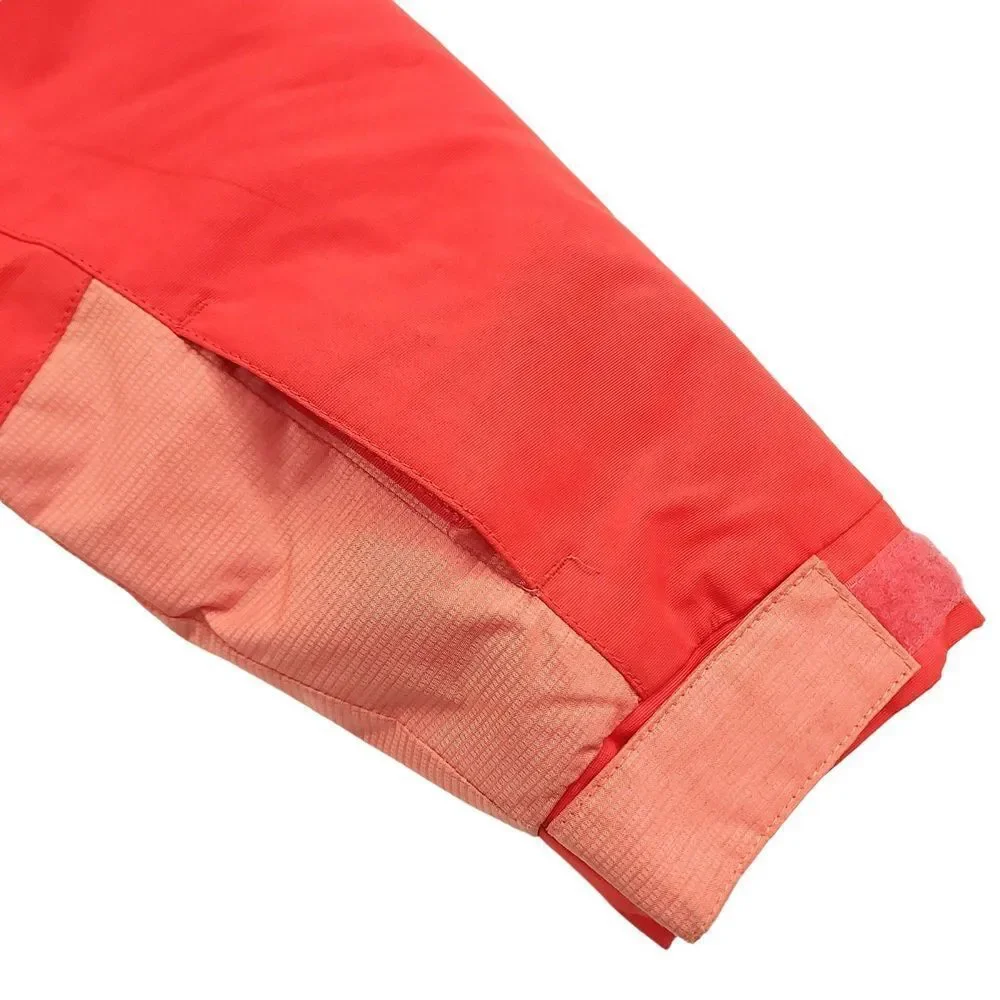 Planet Earth Snow Jacket Girls Small Orange Snowboarding Full Zip Insulated